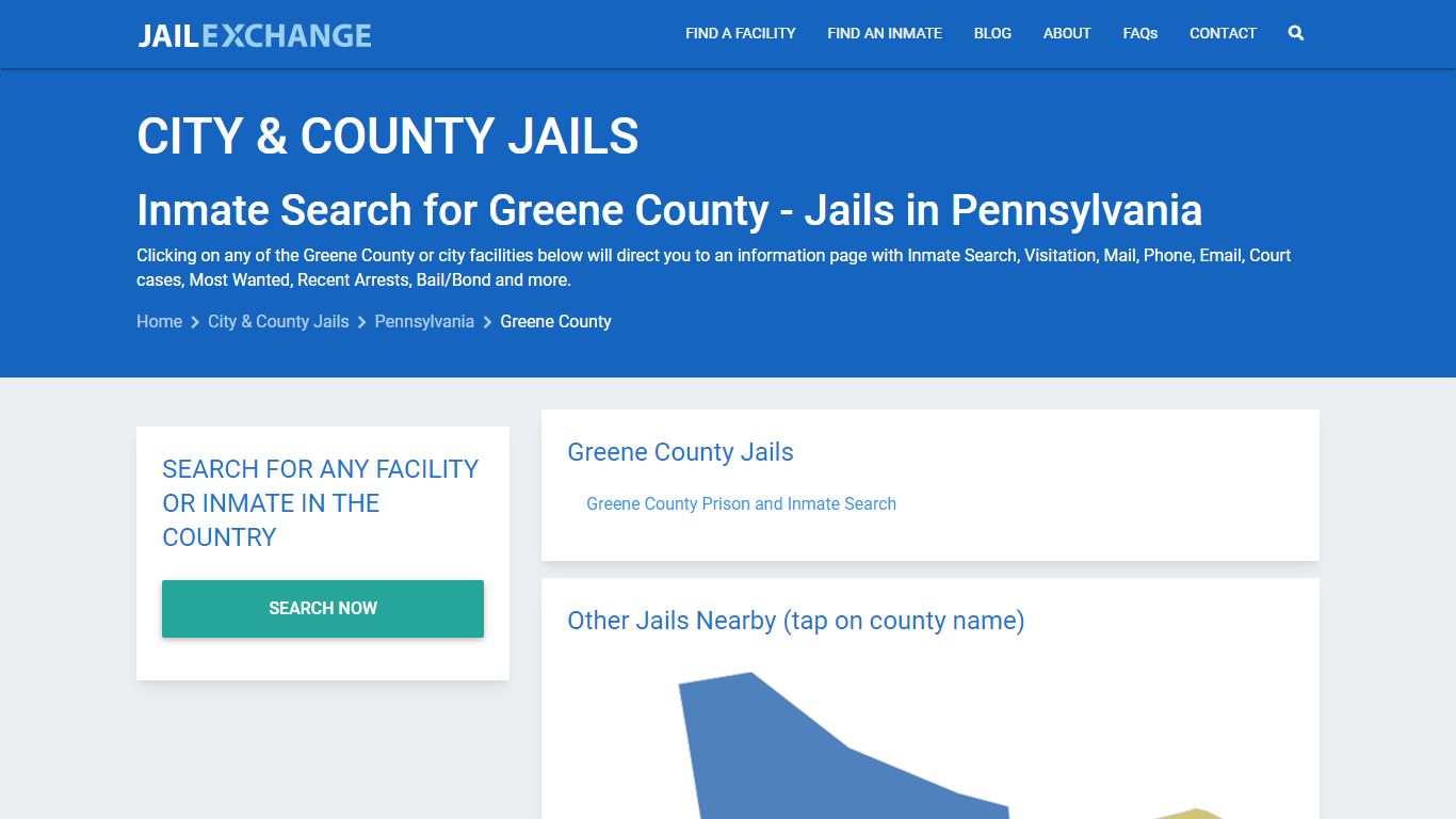 Inmate Search for Greene County | Jails in Pennsylvania - Jail Exchange
